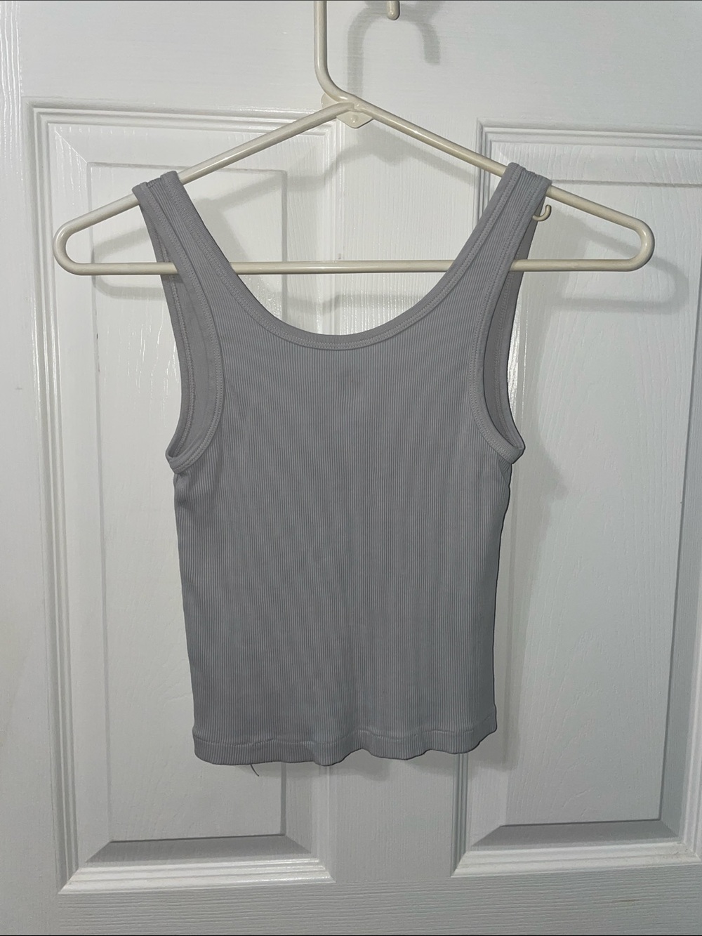 Brandy Melville Light Blue Ribbed Henley Tank - Picture 3 of 3